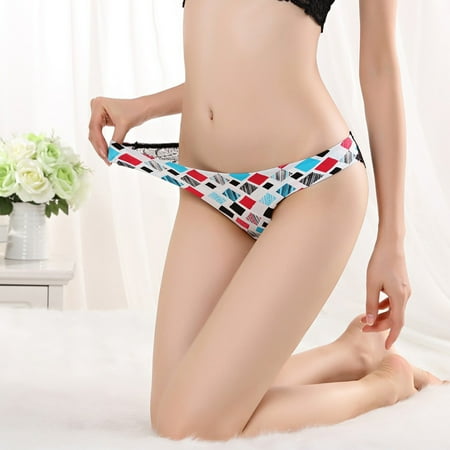 

YWDJ Seamless Underwear for Women Women lace Panties Seamless Cotton Panty Hollow briefs Underwear Blue M