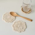 thumbnail image 3 of Jinsinto 4pcs Crochet cotton thread , Bohemian Flower Coasters, 3 of 5