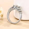 thumbnail image 3 of Moissanite Wedding Rings Diamond Engagement Ring 1.5 Carat D Color VVS1 925 Sterling Silver Moissanite Ring Diamond Ring Moissanite Promise Ring Diamond Anniversary Rings for Women, 3 of 8
