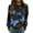 A3-Dark Blue, variant on Cnbwig Womens Hoodies Sweatshirts Pullover Gradient Tie Dye Print Round Neck Sweatshirt Tops Long Sleeve Workout Shirts Blouse Casual Tops Comfy Fall Fashion Outfits Winter A1-Black L