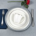 thumbnail image 6 of Fitz and Floyd Nevaeh Coupe Platinum Bands 16-Piece White Bone China Tableware Set (service for 4), 6 of 7