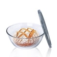 thumbnail image 1 of Cuenco grande de vidrio Ajrwiiy de 4,7 litros con tapa para pan de masa madre, 1 of 7