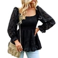 thumbnail image 3 of Consejo para mujeres, camisa para mujer, camisa con mangas abullonadas cuadradas, camisa con cuello cuadrado, artesanía superior, 3 of 6