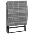 thumbnail image 3 of vidaXL Folding Stool Poly Rattan Grey, 3 of 4