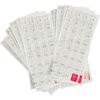 4000 Piece Number Stickers for Planners 1 to 500, Journals, Stationery  Essentials, Food Labels (Black and White) 
