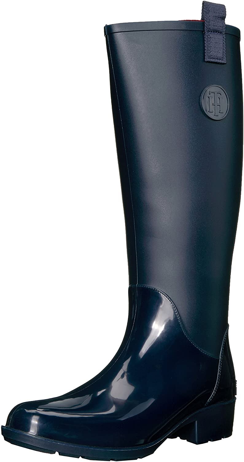 tommy hilfiger blue rain boots