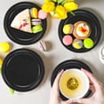thumbnail image 5 of 50 Count Black 7 Inch Round Paper Plates  Heavy Duty Disposable Dinnerware For Parties Weddings Bbqs Birthdays Picnics, 5 of 6