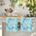thumbnail image 4 of Aqua Blue Coastal Kitchen Towels Set of 4, Summer Nautical Ocean Beach Absorbent Dish Towels for Kitchen, Microfiber Hand Towel, Quick Drying Tea Towel for Cleaning Decorative Dishcloths, 4 of 7