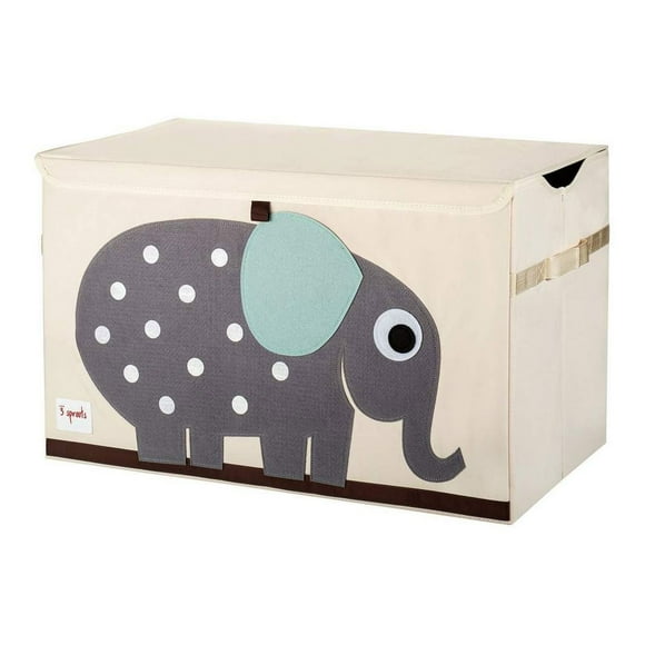 3 Sprouts UTCELE Collapsible Toy Chest Storage Bin for Kids Playroom, Elephant