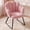 Rose Pink, variant on Romorgniz Makeup Vanity Chair with Flower Back Ergonomic Desk Chair Vanity Stool Comfy Accent Chair for Living Room Bedroom Home Office, White