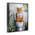 thumbnail image 2 of Stupell Industries Eclectic Orange Cat Reading Paper Black Framed Giclee Art, 11 x 14, by The Prints Vibe, 2 of 8
