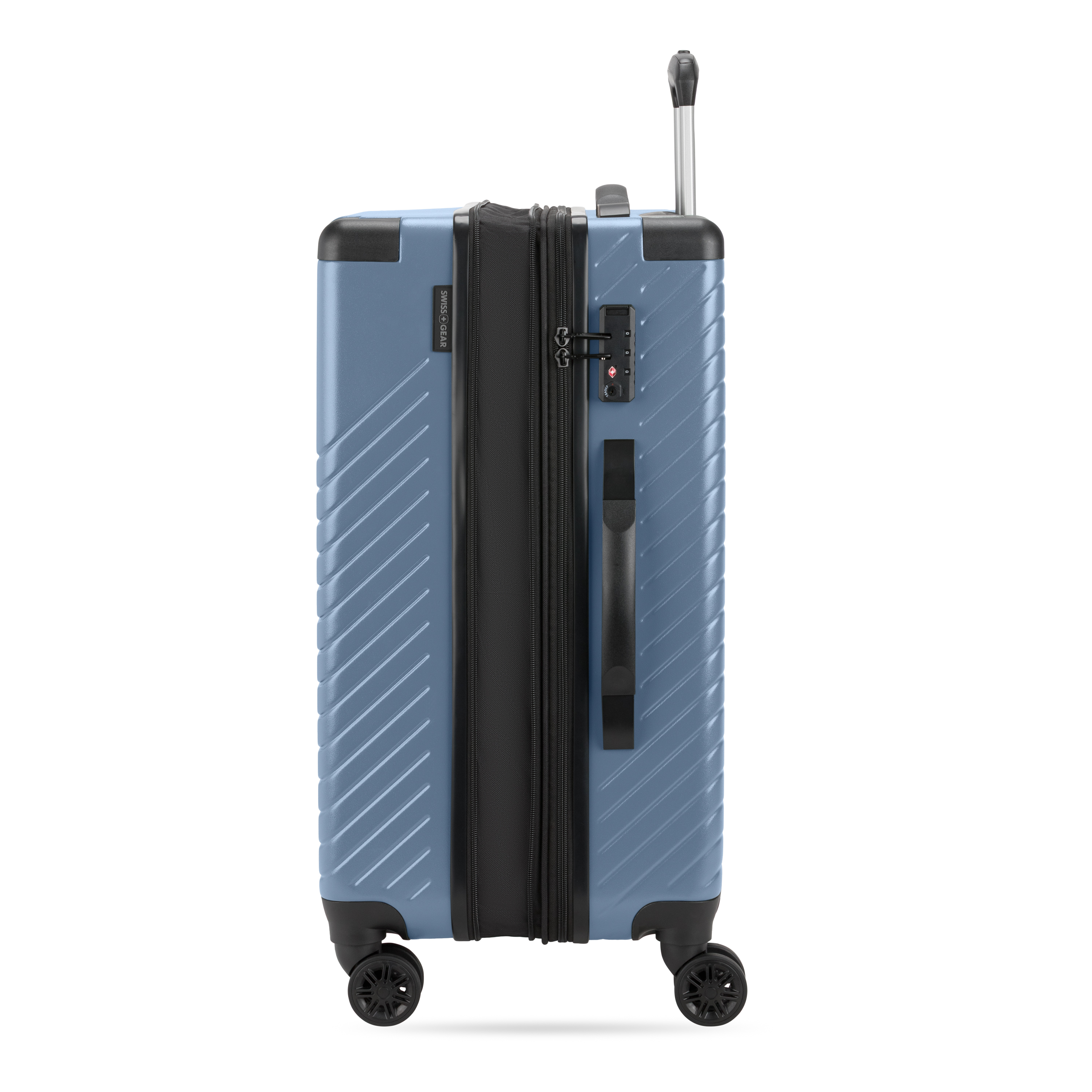 SWISSGEAR Edge Hardside Medium Checked Spinner, Slate Blue