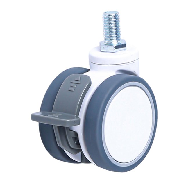 Ruedas de transporte resistentes Tnarru con freno, repuestos para escritorios, palets, muebles, soportes de TV, m10 x 20, freno de tornillo