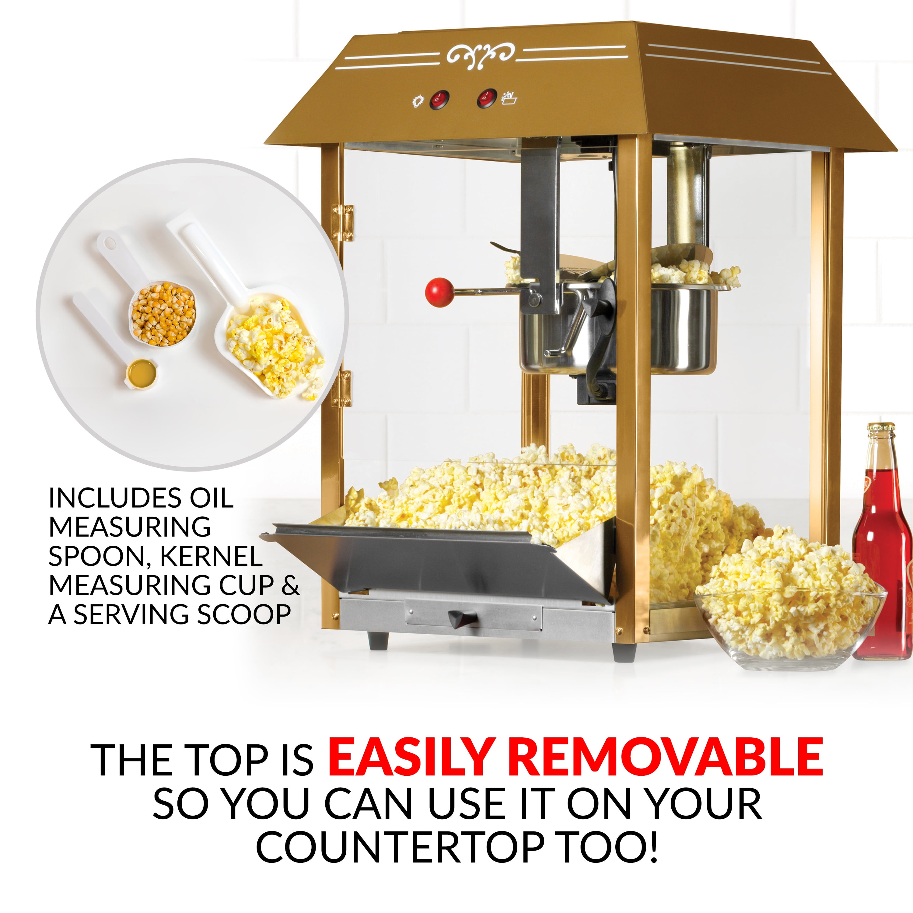 Nostalgia Vintage Commercial Popcorn Cart, 53 in - Kroger