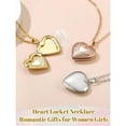 thumbnail image 4 of YYKihy KeyStyle Heart Locket Necklace For Women Personalized Necklaces That Holds Pictures Vine Heart Photo Locket Necklace Mother’s Day Jewelry For Women, 4 of 9