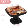 thumbnail image 4 of 4 Pcs Square Cabinet Handle Drawer Pulls Maple Leaf Knobs with Screws Furniture Office Cabinet Knob Decoration, 4 of 7