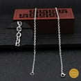 thumbnail image 6 of Infinique Creations - Stainless Steel Silver Cable Rolo Link Chain Bracelet Necklace Men Women 7"-38", 6 of 7
