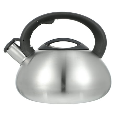 

1pc Stainless Steel Whistle Teakettle Household Water Boiling Kettle (Silver)