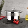 thumbnail image 4 of Sofram Soft Stainless Steel 7-Piece Cookware Set with Lids Pots and Pans Set Kitchen Cooking Set Stockpots Cooking Pots Casseroles, Silver, 4 of 10