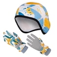 thumbnail image 1 of FLYING TERN Warm Thick Printed Children's Ski Gloves Set with Hat - Magical Elf Design, Five-Finger Style, Size S, 1 of 6