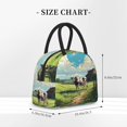 thumbnail image 2 of Easygdp Prairie Pasture Cow Large Insulated Lunch Bag，Aluminum Lining, Spacious Design, Leakproof, Ideal for Work, Picnics, Travel, and Outdoor Activities-One Size, 2 of 6