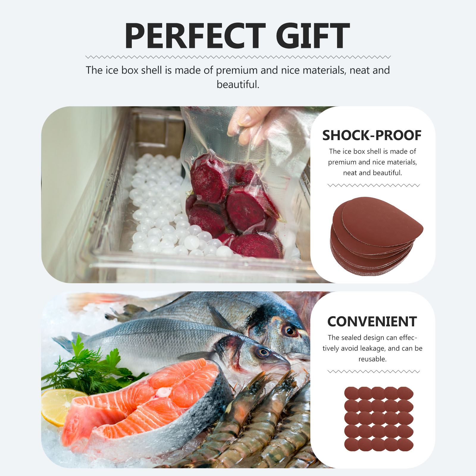 UNOMOR 5Pcs Ice Cooling Packs Cooler Ice Case Freezer Ice Packs Freezer Ice Case for Home