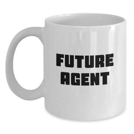 Funny Future Agent Graduation Gift Ideas - 'You're Gonna Be a Super Agent' White Coffee Mug, 11oz or 15oz Capacity, Ceramic, Microwave, Dishwasher Safe