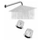 thumbnail image 1 of Regadera 20x20 Acero Inox Con Brazo De 50cm+kit De Manerales, 1 of 9
