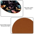 thumbnail image 5 of Bats Set of 6 Round Coasters, Microfiber Leather Drink Coasters, 11x11 cm/4.3x4.3 in Coaster Set for Table and Home Decor, 5 of 6