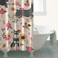 thumbnail image 4 of Schnauzer Dog and Pioneer Flower Shower Curtain 36"x72" ,Bathroom Decorative Shower Curtains Set with 12 Hooks,Modern Waterproof Washable Shower Curtain, 4 of 6