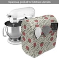 thumbnail image 2 of Fruits Stand Mixer Cover, Retro Valentine Theme with Strawberry Love Happiness Merry Lucky Image, Kitchen Appliance Organizer Bag Cover with Pockets, 5 Quarts, Eggshell Ruby Army Green, by Ambesonne, 2 of 4