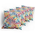 thumbnail image 5 of Ambesonne Leopard Print Throw Pillow Cover 4 Pack, Modern Colorful Spots, 20", Multicolor, 5 of 7