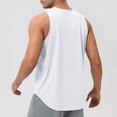 thumbnail image 6 of RYRJJ Men's Tank Top Workout Gym Moisture-Wicking T Shirts Muscle Athletic Sleeveless Summer Tops(White,M), 6 of 9