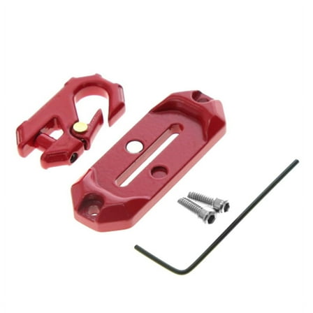 Winch Control Mount Plate Metal Winch Hook Recovery Tool Suitable for RC Crawler Car Axail SCX10 TRX4,Red