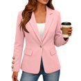 thumbnail image 2 of Breezora Women's Long Sleeve Single Button Blazer Work Suit Coat Casual Fall Office Jackets for Women, 2 of 7