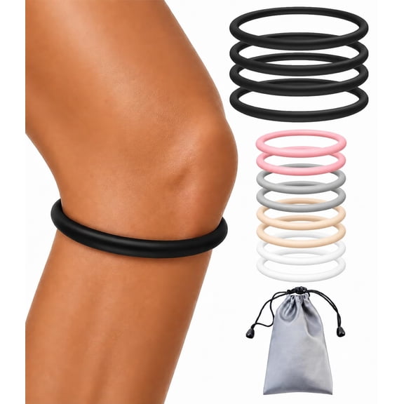 4PC Patellar Tendon Support Strap,Patella Band for Knee Pain Relief