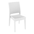 thumbnail image 1 of Compamia Florida Chaise de Salle à Manger de Patio en Résine Aspect Osier, Blanche, 1 of 14