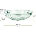 thumbnail image 2 of Couronne Co. Recycled Glass Bowl - Clear Fresh Fruit, Snack, Dessert, Party Serving Bowl - 13 1/2 inches, 2 of 7