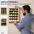 thumbnail image 6 of DECOMIL Military Challenge Coin, Poker Chip, Sports Coin Display Case Cabinet, Glass door, 30 Coin Capacity, Oak, 6 of 6