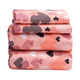 thumbnail image 1 of Juego De Sábanas Matrimoniales Estampado Corazones De Microfibra Malubero Rosa, 1 of 4