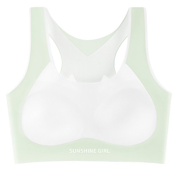IVEYRTF Girls Moisture Wicking Bralette Breathable Comfort School Activities Light Support Wire Free Starter Undergarment(Green#2,17 Years)