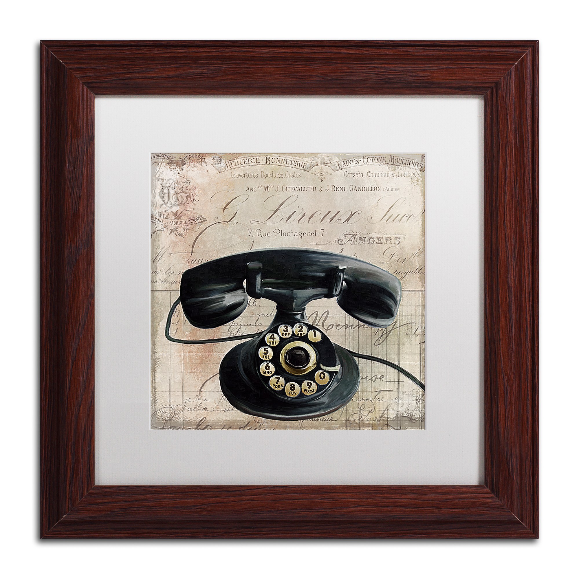 Trademark Fine Art "Call Waiting II" Canvas Art by Color Bakery White Matte, Wood Frame