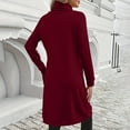 thumbnail image 7 of ZyeKqe Womens Hoodies Dress Fleece Lined Long Sleeve High Neck Midi Dresses Drawstring Fashion Sweatshirts with Pockets, 7 of 7