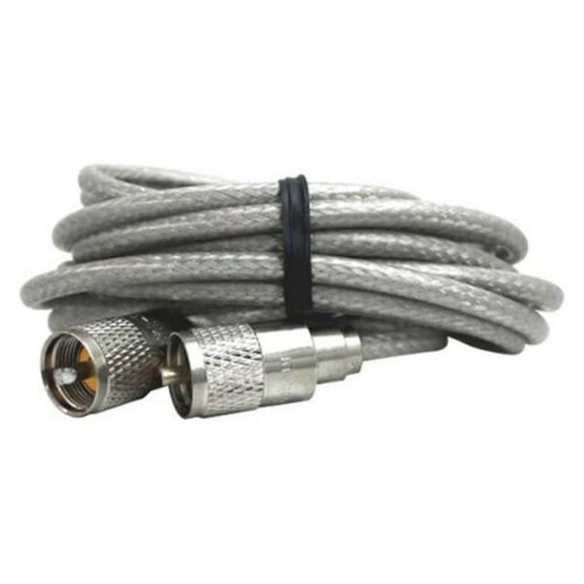 Aries Technology A-12PPC 12 ft. Belden Radio Plug-Plug 95 Percent Clear Coax Cable