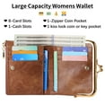 thumbnail image 6 of FALAN MULE Wallet Women Small RFID Blocking Bifold Leather Wallets for Women Vintage Coin Purse With Zipper and Kiss Lock, 6 of 7