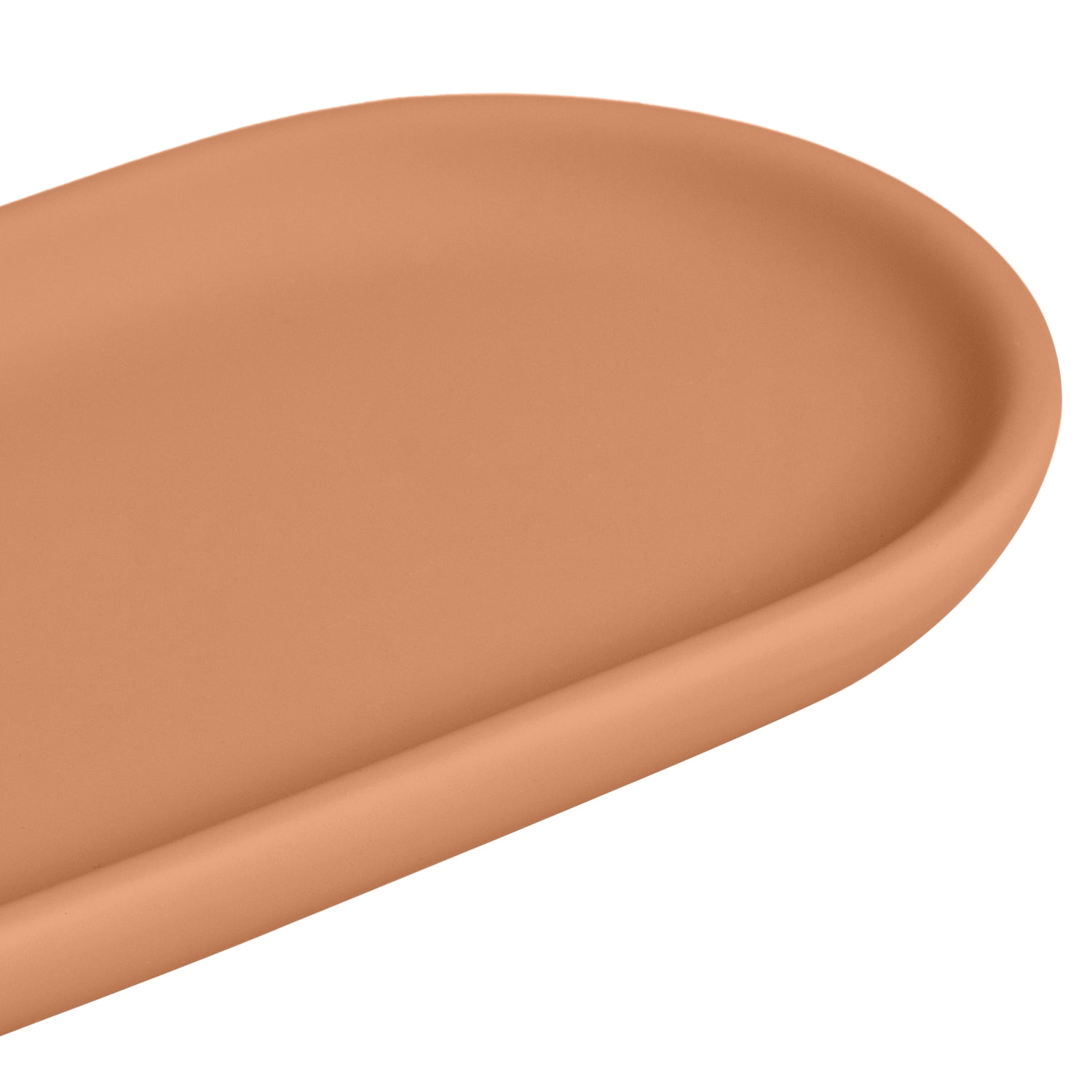 Mainstays Soft Touch Ceramic Oval Tray, Terra