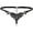 Black, variant on Elegant Lace Heart Embroidery Sheer Low Rise Thong Underwear for Women Black One Size