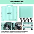 thumbnail image 6 of SEKAM Collapsible Rolling Crate with Wheels and Lid, Portable Utility Cart Hand Truck, Heavy Duty Foldable Box with Telescoping Handle for Teachers & Shopping,Green, 6 of 7