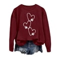 thumbnail image 4 of Chandail en Molleton d'Hiver pour Femmes Mode Festive Imprimé de Noël Col Rond Veste Bohème Vêtements d'Automne Surdimensionnés Vêtements d'Athlète pour Femmes Robes avec Cardigan Assorti Chandails en Molleton pour Femmes, 4 of 4