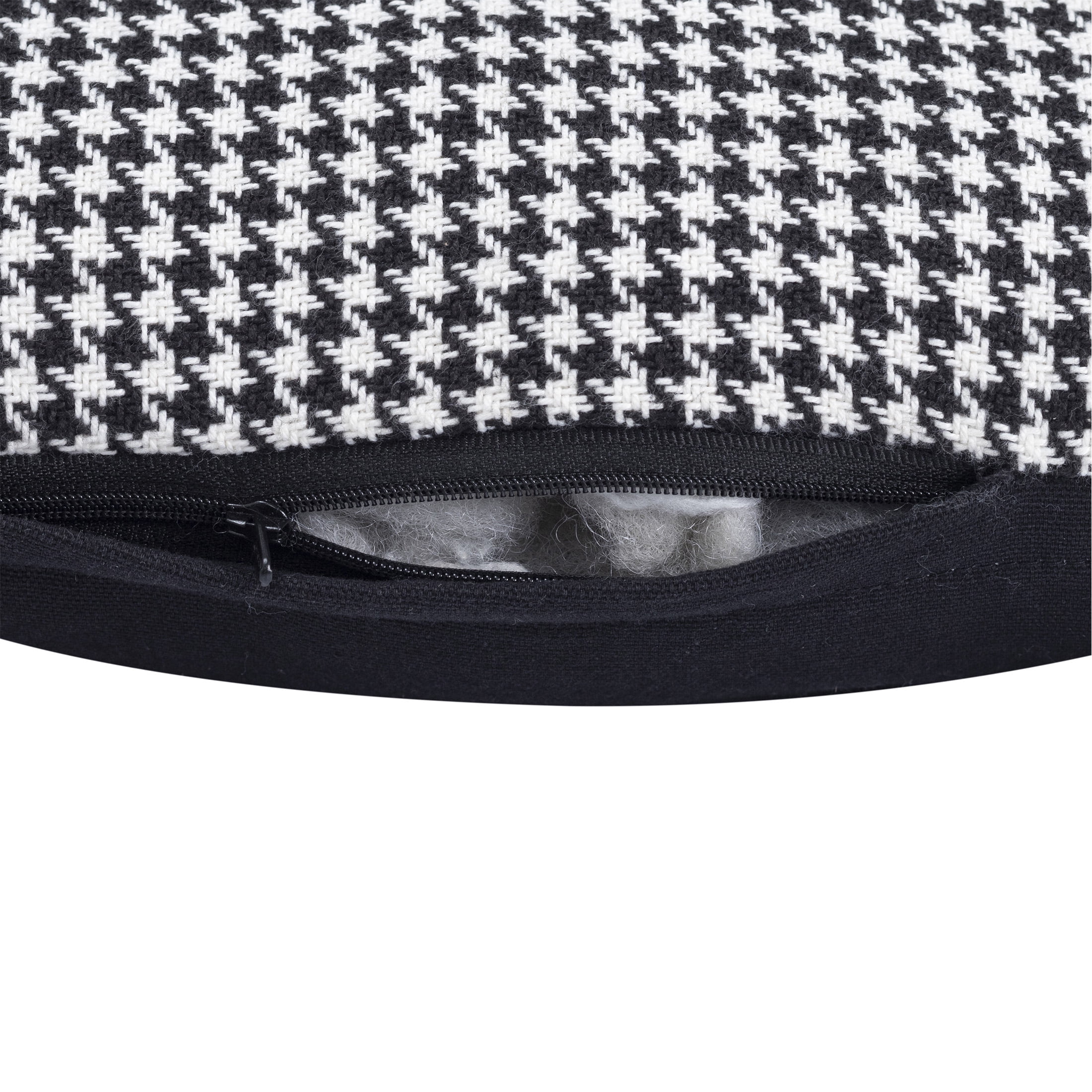 Mainstays 18 in x 18 in Black Houndstooth Woven Decorative Pillow